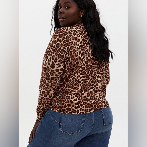 Torrid Leopard Print Cardigan - Picture 4 of 8